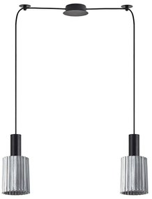 Φωτιστικό Οροφής Adept Tube 77-8486 50x12x300cm 2xE27 60W Black-Smoke Homelighting