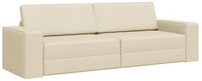 vidaXL Καναπές Κρεβάτι 2-σε-1 Κρεμ 245x150x60.5 εκ Ύφασμα