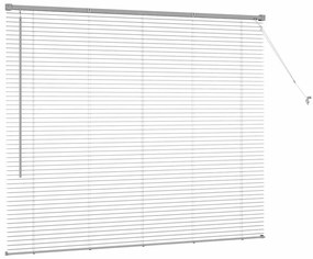 vidaXL Ρολό Παραθύρου με κουρτίνες Ασημί 80 x 130 εκ Αλουμίνιο