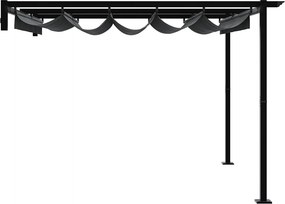 vidaXL Κιόσκι 300 x 300 x 200 cm Ανθρακί Πολυεστέρας