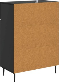 vidaXL Πλαϊνό γραφείο Μαύρο 66 x 34,5 x 89,5 εκ Επεξεργασμένο Ξύλο