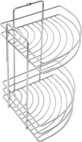 Ραφιέρα μπάνιου γωνιακή Nextdeco 2 ράφια επιχρωμιωμένο ατσάλι Υ27xØ19εκ.