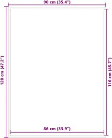 vidaXL Πατάκι Εισόδου Ανθρακί 90 x 120 εκ.