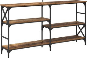 vidaXL Τραπέζι κονσόλας με ράφι Παλιό ξύλο 150 x 29 x 76,5 εκ
