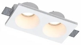 Σποτ Φωτιστικό Χωνευτό 2xGU10 Λευκό X0015-WH Inlight-Χ0015-WH-Λευκό Χ0015-WH
