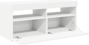 vidaXL Έπιπλο Τηλεόρασης με LED Λευκό 90 x 35 x 40 εκ.