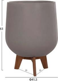 ΣΕΤ 3 ΓΛΑΣΤΡΕΣ ΜΕ TEAK ΒΑΣΕΙΣ TRYLL HM4681.03 FIBER CEMENT--ΓΚΡΙ