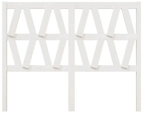 vidaXL Κεφαλάρι Κρεβατιού Λευκό 156 x 4 x 100 εκ. Μασίφ Ξύλο Πεύκου