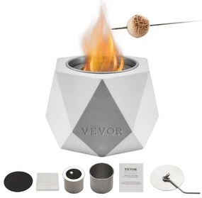 VEVOR Tabletop Fire Pit Bowl Concrete Fireplace Indoor Outdoor for Patio