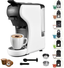Μηχανή Espresso για κάψουλες & αλεσμένο καφέ 9 σε 1 Camry CR 4414, 3000W, 19 bar, Μαύρο/Λευκό