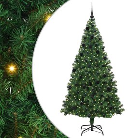 vidaXL Τεχνητό Χριστουγεννιάτικο Δέντρο με 300 LED Πράσινο 210 cm