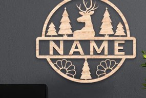 Σετ των 2 Intra απο ξύλο plywood 3mm-4mm πάχος Χριστουγεννιάτικη διακόσμηση σπιτιού Ονομασία Πινακίδα Δίασταση 15x15 cm INTRAFABR-72647849