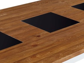 Τραπέζι Riverton 493, Καφέ, Άσπρο, 75x90x180cm, Ινοσανίδες μέσης πυκνότητας | Epipla1.gr