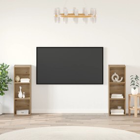 vidaXL Σετ επίπλου τηλεόρασης 2 pcs Χειροποίητη δρυς 107 x 35 x 37 cm