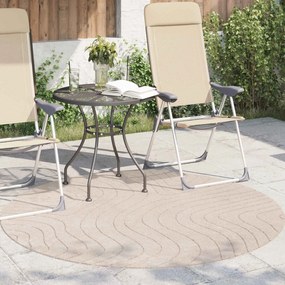 vidaXL Χαλιά χώρου Γύρος PALMERAS Μπεζ Ø 160 CM Πολυεστέρας