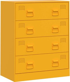 vidaXL Ντουλάπι Μουσταρδί 67x39x83 εκ. από Ατσάλι