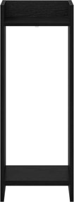 vidaXL Βάση φυτών με ράφι 2 pcs Μαύρη Δρυς 30 x 30 x 80 cm