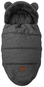 Ποδόσακος Καροτσιού (90x50) Bebe Stars Luxury Velour Grey 507-186