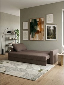 Καναπές Kleio Διθέσιος-150φ 80β εκ.-Σοκολατί