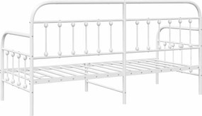 vidaXL Σκελετός κρεβατιού ημέρας Λευκό 80 x 200 cm