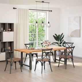 vidaXL Πόδια Τραπεζαρίας Ανθρακί 2 τεμ. 70x(72-73) εκ. Ατσάλι