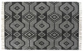 Χαλί DKD Home Decor Λευκό Μαύρο βαμβάκι (160 x 230 x 1 cm)