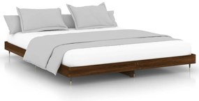 vidaXL Πλαίσιο Κρεβατιού Χωρ. Στρώμα Καφέ Δρυς 120x200εκ. Επ. Ξύλο
