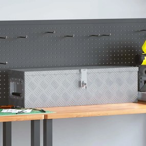 Κουτί Αποθήκευσης Ασημί 80,5 x 22 x 22 εκ. Αλουμινίου