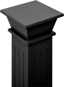 vidaXL Ανθοστήλη Τετράγωνη Μαύρη 17 x 17 x 66 εκ από MDF
