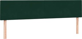 vidaXL Box Spring κρεβάτι με στρώματα σκούρο πράσινο Βελούδινο
