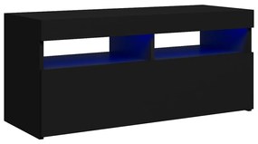 vidaXL Έπιπλο Τηλεόρασης με LED Μαύρο 90 x 35 x 40 εκ.