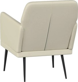 vidaXL Πολυθρόνα Κρεμ 61x78x80 εκ. από Συνθετικό Δέρμα