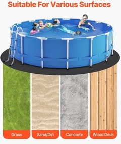 VEVOR 12ft Round Pool Liner Pad for Above Ground Pools Heavy Duty Pool Mat