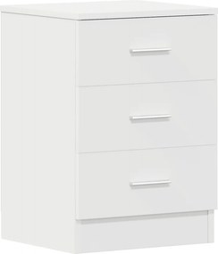 vidaXL Κομοδίνα 2 τεμ. Λευκά 38 x 35 x 56 εκ. από Επεξ. Ξύλο