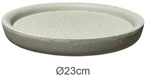 MarHome ΠΙΑΤΟ FIBER CLAY ΜΠΕΖ-ΓΡΑΝΙΤΗ ΣΤΡΟΓΓΥΛΟ ΓΙΑ ΚΑΣΠΩ - Φ23x3.5cm 5/ΚΙΒ 06-23224-5