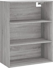 vidaXL Ντουλάπι Γκρι Sonoma 69,5 x 34 x 180 εκ. Επεξεργασμένο Ξύλο