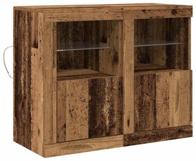 vidaXL Βοηθητικό ντουλάπι 2 pcs Παλαιό ξύλο 41 x 37 x 67 εκ
