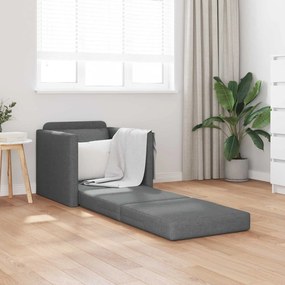 vidaXL Κρεβάτι καναπές 60cm Σκούρο Γκρι ύφασμα