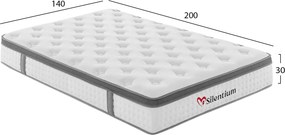 ΣΤΡΩΜΑ ΔΙΠΛΟ SILENTIUM HM749.04 POCKET SPRINGS--ΛΕΥΚΟ 140x200x30Υεκ.