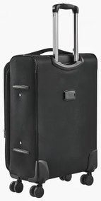 VEVOR 61cm Softside Expandable Luggage with Spinner Wheel Checked Suitcase Black
