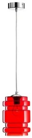 Κρεμαστό Φωτιστικό Οροφής Φ19cm E27 60W Γυαλί Luma Lighting-114-01023-04-red-Κόκκινο 114-01023-04-red