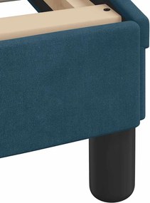 vidaXL Κρεβάτι με Στρώμα Dover Μπλε 120x200 εκ. Βελούδινο