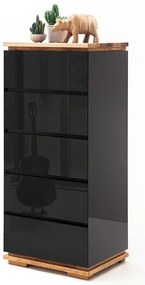 Μπουφές Μαύρη Λάκα 51x115x40