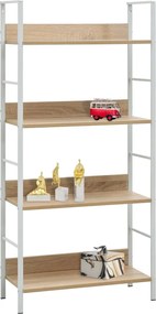 vidaXL Ραφιέρα 4 Επιπέδων Δρυς 60x27,6x124,5 εκ. Επεξεργασμένο Ξύλο