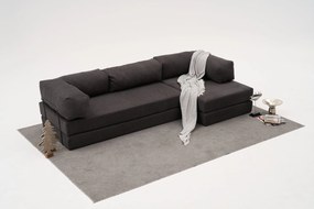 Γωνιακός Καναπές Ανθρακί REMELA 95x290x75