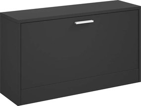 vidaXL Πάγκος Παπουτσιών Μαύρος 80x24x45 εκ. από Τεχνητό Ξύλο