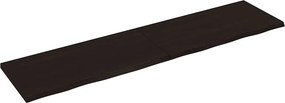 vidaXL Επιφάνεια Τραπεζιού Σκούρο Καφέ 200x50x(2-4)εκ Επεξ. Μασίφ Δρυς