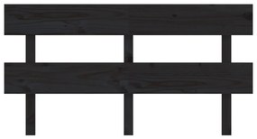 vidaXL Κεφαλάρι Κρεβατιού Μαύρο 164 x 3 x 81 εκ. Μασίφ Ξύλο Πεύκου