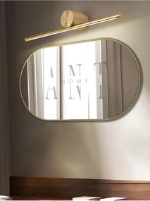 Stewehome Διακοσμητικός καθρέφτης τοίχου MDF οβάλ 90x50 cm