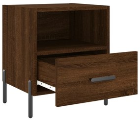 vidaXL Κομοδίνα 2 τεμ. Καφέ Δρυς 40 x 35 x 47,5 εκ. από Επεξεργ. Ξύλο